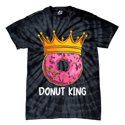 Donut King Doughnut Funny Donut Crown Sweet Baker Tie-Dye T-Shirt