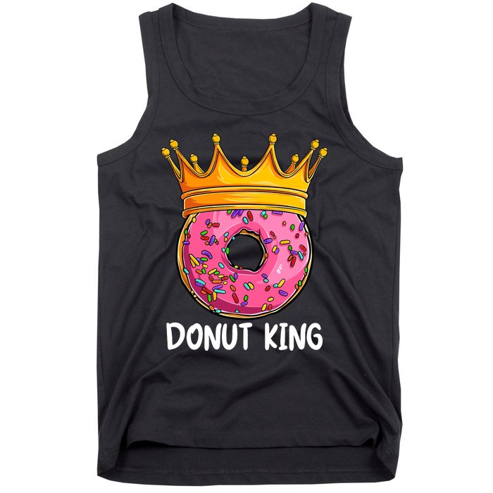 Donut King Doughnut Funny Donut Crown Sweet Baker Tank Top