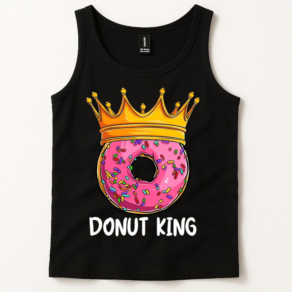 Donut King Doughnut Funny Donut Crown Sweet Baker Tank Top