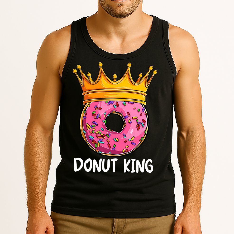 Donut King Doughnut Funny Donut Crown Sweet Baker Tank Top