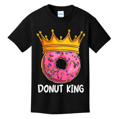 Donut King Doughnut Funny Donut Crown Sweet Baker Kids T-Shirt