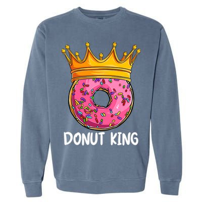 Donut King Doughnut Funny Donut Crown Sweet Baker Garment-Dyed Sweatshirt