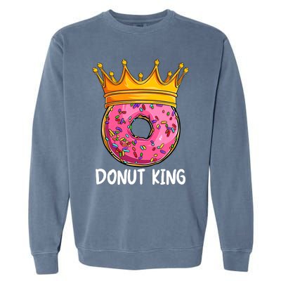 Donut King Doughnut Funny Donut Crown Sweet Baker Garment-Dyed Sweatshirt