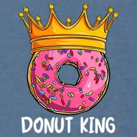 Donut King Doughnut Funny Donut Crown Sweet Baker Garment-Dyed Sweatshirt