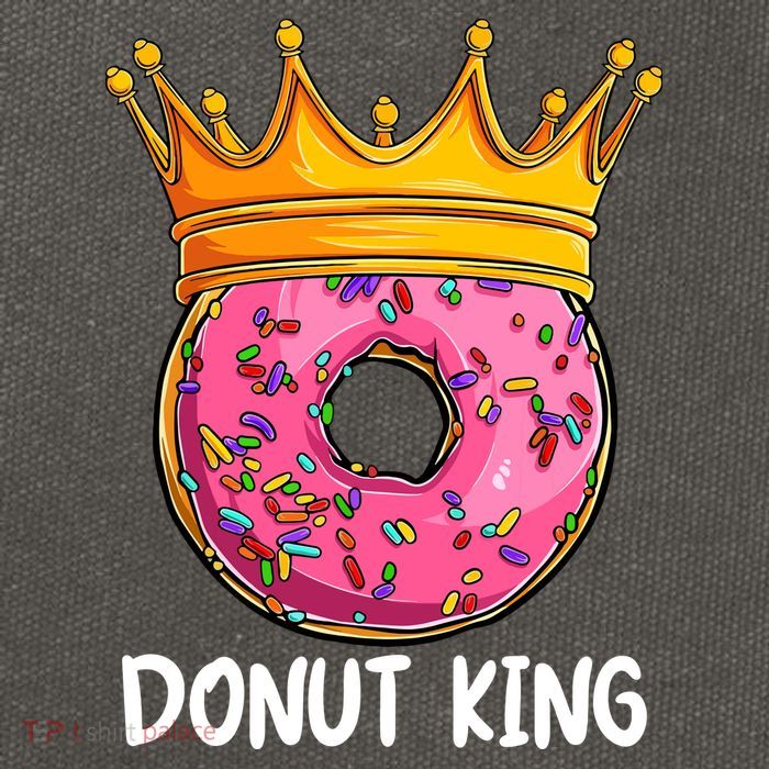 Donut King Doughnut Funny Donut Crown Sweet Baker Cotton Canvas Backpack