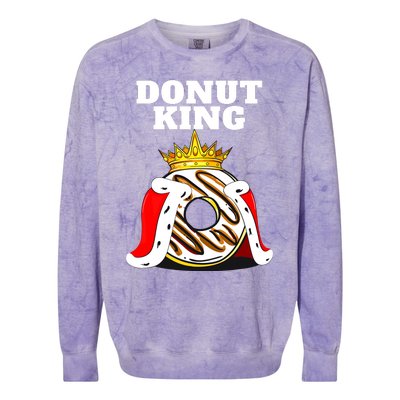 Donut King Doughnuts Funny Donut Lover Cute Donut Colorblast Crewneck Sweatshirt