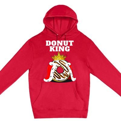 Donut King Doughnuts Funny Donut Lover Cute Donut Premium Pullover Hoodie