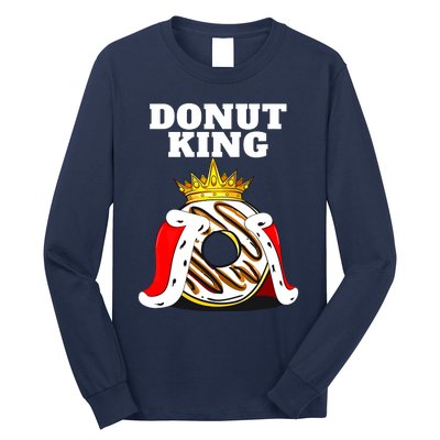 Donut King Doughnuts Funny Donut Lover Cute Donut Long Sleeve Shirt