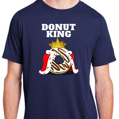 Donut King Doughnuts Funny Donut Lover Cute Donut Adult ChromaSoft Performance T-Shirt