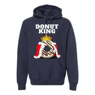 Donut King Doughnuts Funny Donut Lover Cute Donut Premium Hoodie