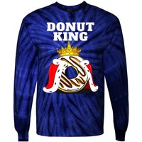 Donut King Doughnuts Funny Donut Lover Cute Donut Tie-Dye Long Sleeve Shirt