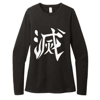 Destroy Kanji Womens CVC Long Sleeve Shirt