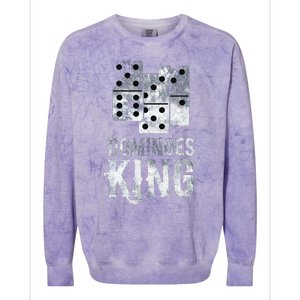 Dominoes King Domino Player Dominoes Lover Tile Game Colorblast Crewneck Sweatshirt