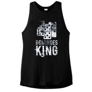 Dominoes King Domino Player Dominoes Lover Tile Game Ladies PosiCharge Tri-Blend Wicking Tank