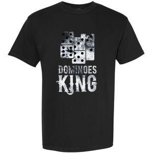 Dominoes King Domino Player Dominoes Lover Tile Game Garment-Dyed Heavyweight T-Shirt