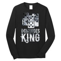Dominoes King Domino Player Dominoes Lover Tile Game Long Sleeve Shirt