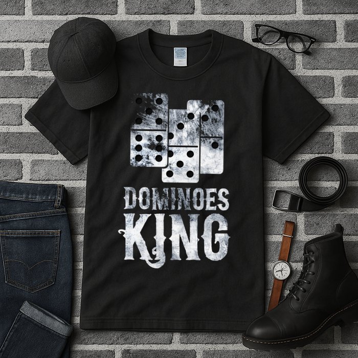Dominoes King Domino Player Dominoes Lover Tile Game Tall T-Shirt