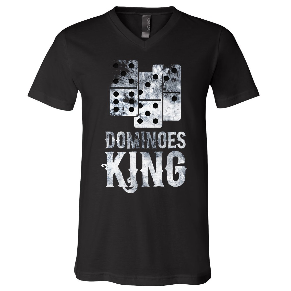 Dominoes King Domino Player Dominoes Lover Tile Game V-Neck T-Shirt