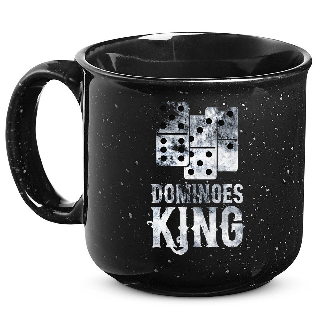 Dominoes King Domino Player Dominoes Lover Tile Game 15oz Campfire Ceramic Mug
