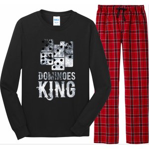 Dominoes King Domino Player Dominoes Lover Tile Game Long Sleeve Pajama Set