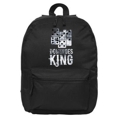 Dominoes King Domino Player Dominoes Lover Tile Game 16 in Basic Backpack