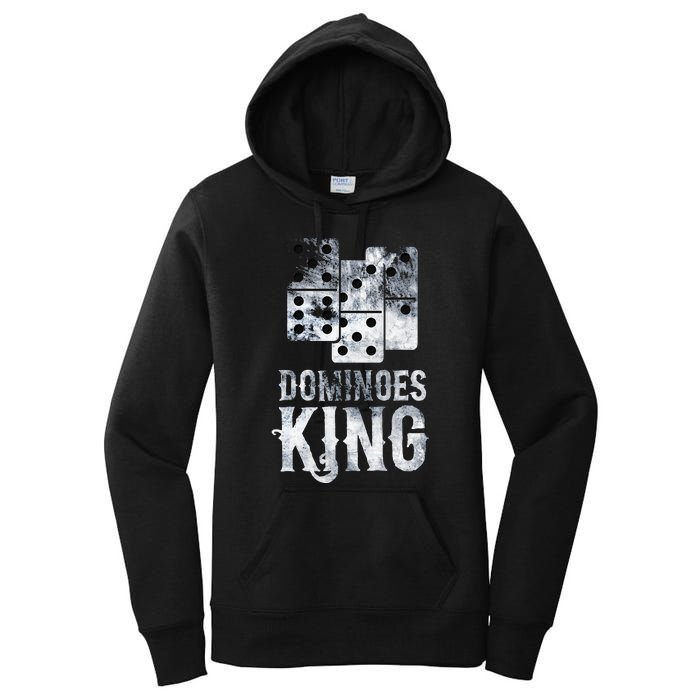 Dominoes King Domino Player Dominoes Lover Tile Game Women's Pullover Hoodie