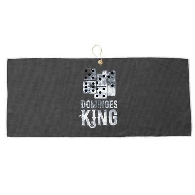 Dominoes King Domino Player Dominoes Lover Tile Game Large Microfiber Waffle Golf Towel