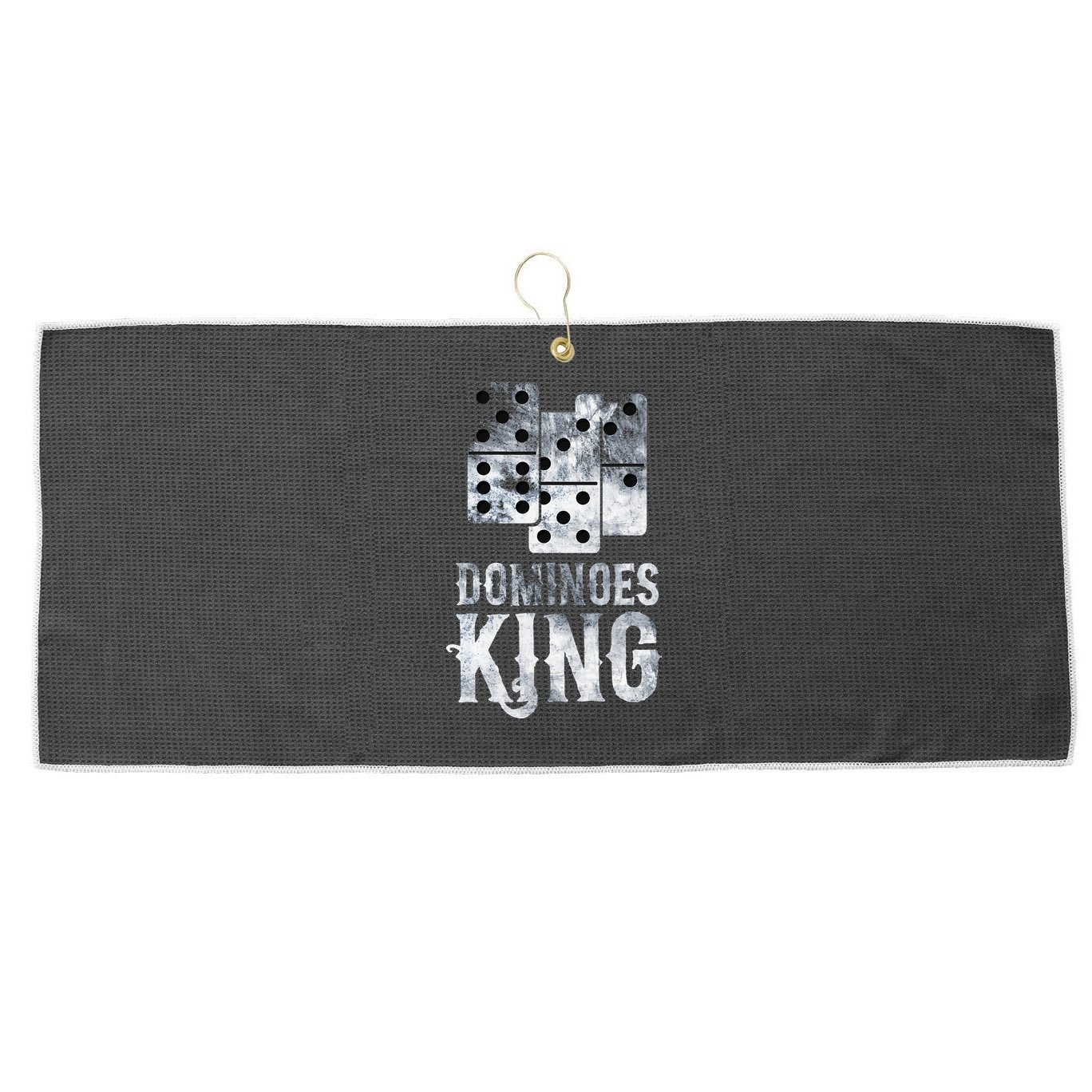 Dominoes King Domino Player Dominoes Lover Tile Game Large Microfiber Waffle Golf Towel