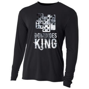 Dominoes King Domino Player Dominoes Lover Tile Game Cooling Performance Long Sleeve Crew