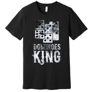 Dominoes King Domino Player Dominoes Lover Tile Game Premium T-Shirt