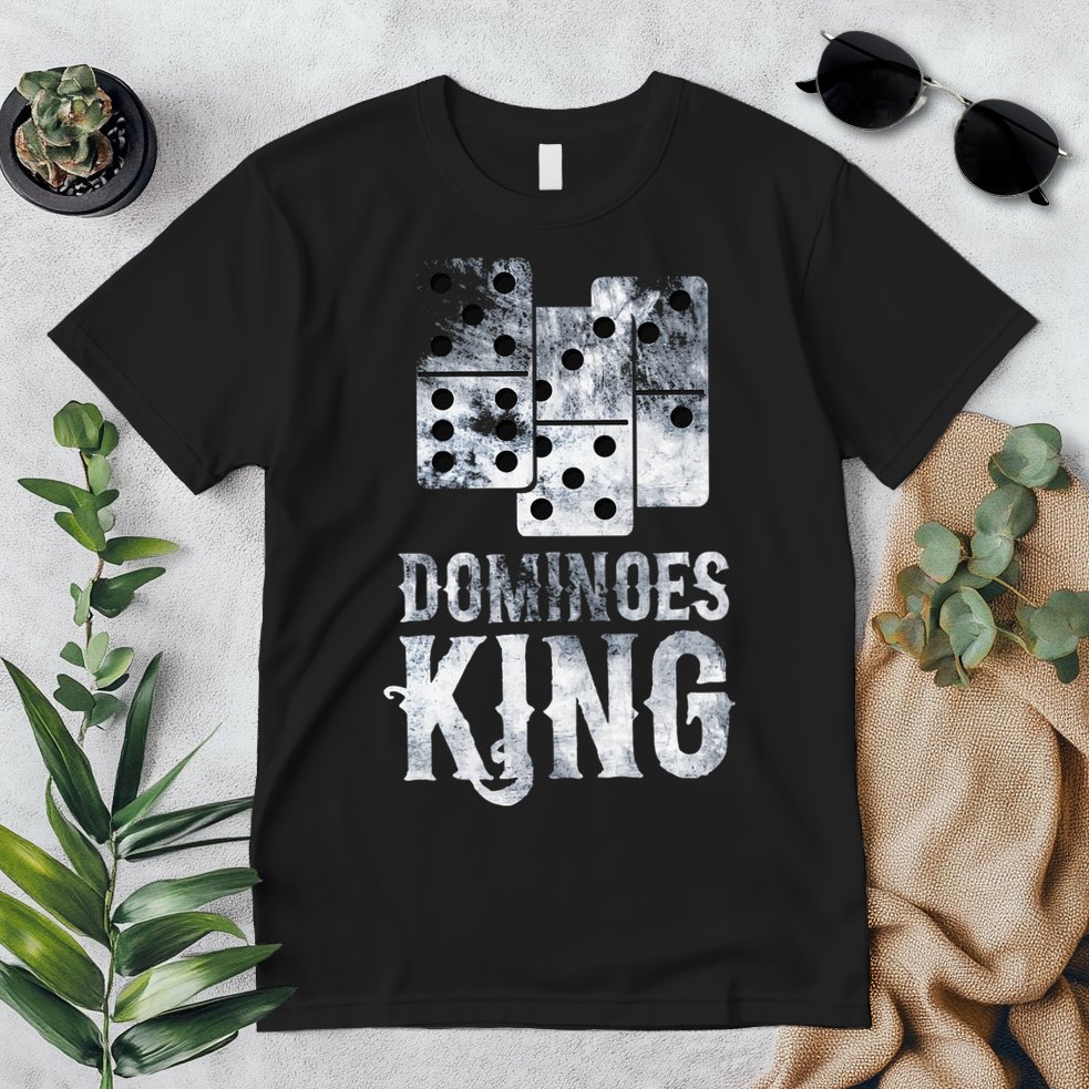 Dominoes King Domino Player Dominoes Lover Tile Game Premium T-Shirt