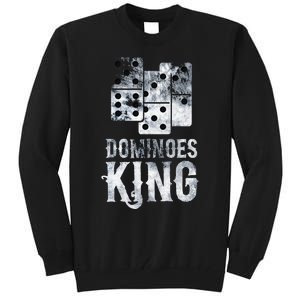 Dominoes King Domino Player Dominoes Lover Tile Game Tall Sweatshirt