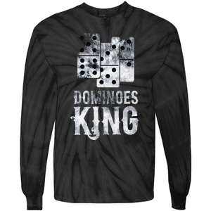 Dominoes King Domino Player Dominoes Lover Tile Game Tie-Dye Long Sleeve Shirt