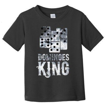 Dominoes King Domino Player Dominoes Lover Tile Game Toddler T-Shirt
