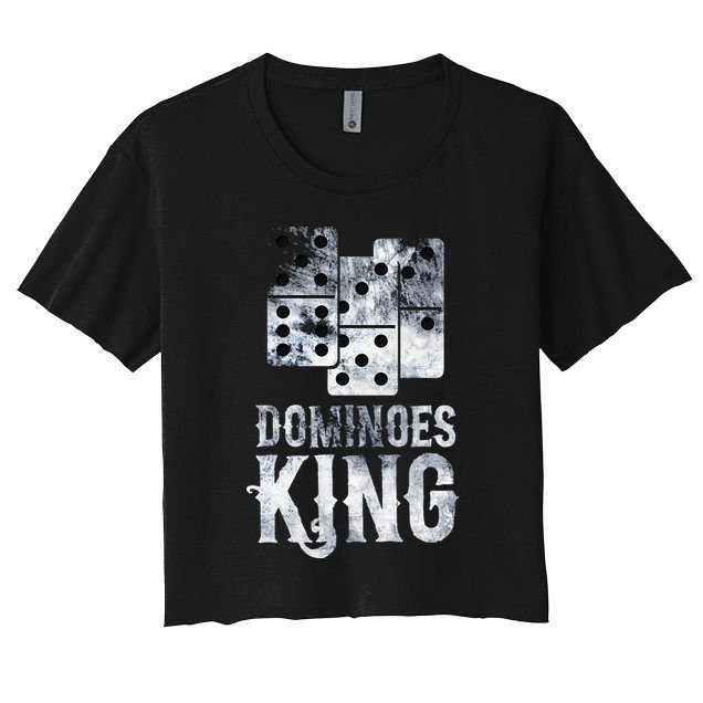Dominoes King Domino Player Dominoes Lover Tile Game Crop Top
