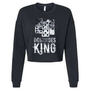 Dominoes King Domino Player Dominoes Lover Tile Game Cropped Pullover Crew