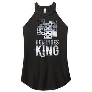 Dominoes King Domino Player Dominoes Lover Tile Game Women's Perfect Tri Rocker Tank