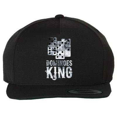 Dominoes King Domino Player Dominoes Lover Tile Game Wool Snapback Cap