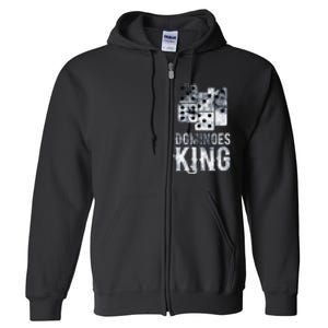 Dominoes King Domino Player Dominoes Lover Tile Game Full Zip Hoodie