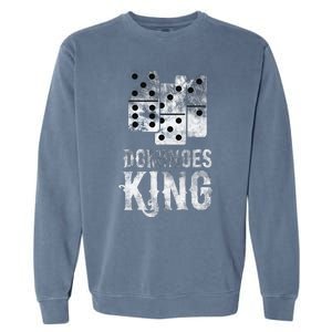 Dominoes King Domino Player Dominoes Lover Tile Game Garment-Dyed Sweatshirt