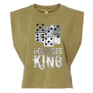 Dominoes King Domino Player Dominoes Lover Tile Game Garment-Dyed Women's Muscle Tee