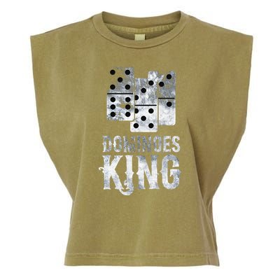 Dominoes King Domino Player Dominoes Lover Tile Game Garment-Dyed Women's Muscle Tee