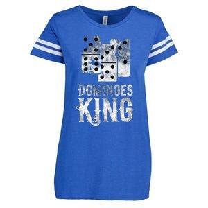 Dominoes King Domino Player Dominoes Lover Tile Game Enza Ladies Jersey Football T-Shirt