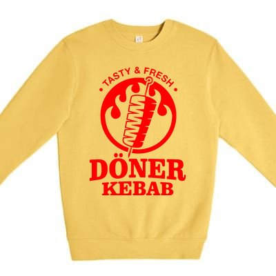 Doner Kebab Doner Fast Food Snack Turkish Car Fun Premium Crewneck Sweatshirt