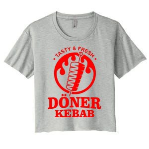 Doner Kebab Doner Fast Food Snack Turkish Car Fun Women's Crop Top Tee