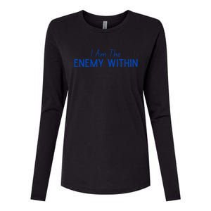 Democrat Kamala Enemy Within Anti Trump Left Wing 2024 Womens Cotton Relaxed Long Sleeve T-Shirt