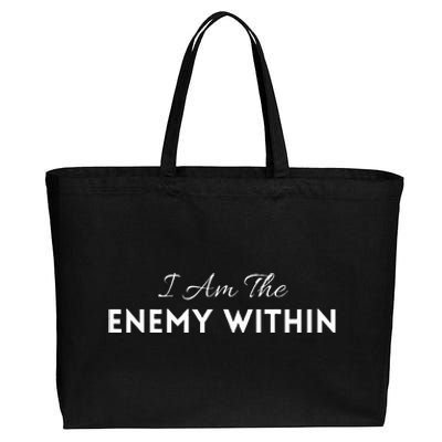 Democrat Kamala Enemy Within Anti Trump Left Wing Cotton Canvas Jumbo Tote