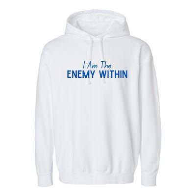 Democrat Kamala Enemy Within Antitrump Left Wing 2024 Garment-Dyed Fleece Hoodie