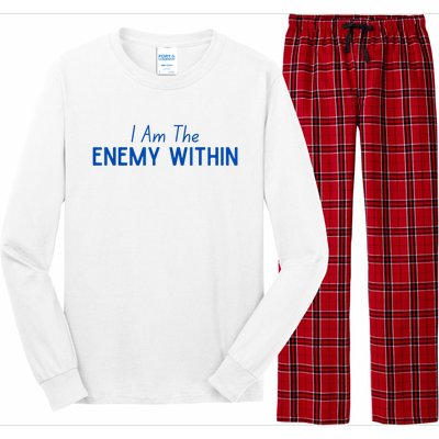 Democrat Kamala Enemy Within Antitrump Left Wing 2024 Long Sleeve Pajama Set