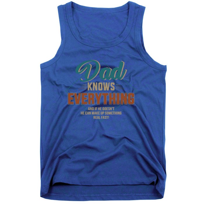 Dad Knows Everything Vintage For FatherS Day Gift Tank Top